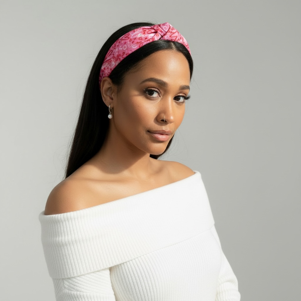 Pink XOXO Knotted Headband